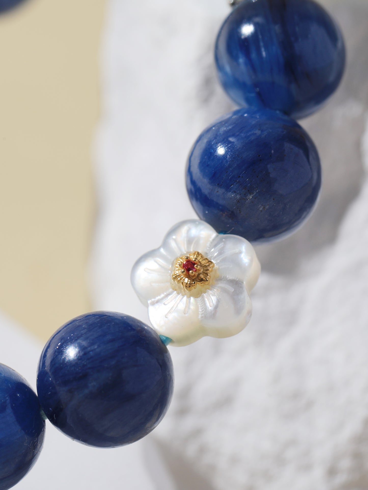 Cat’s Eye Kyanite & Blue Moonstone Bracelet
