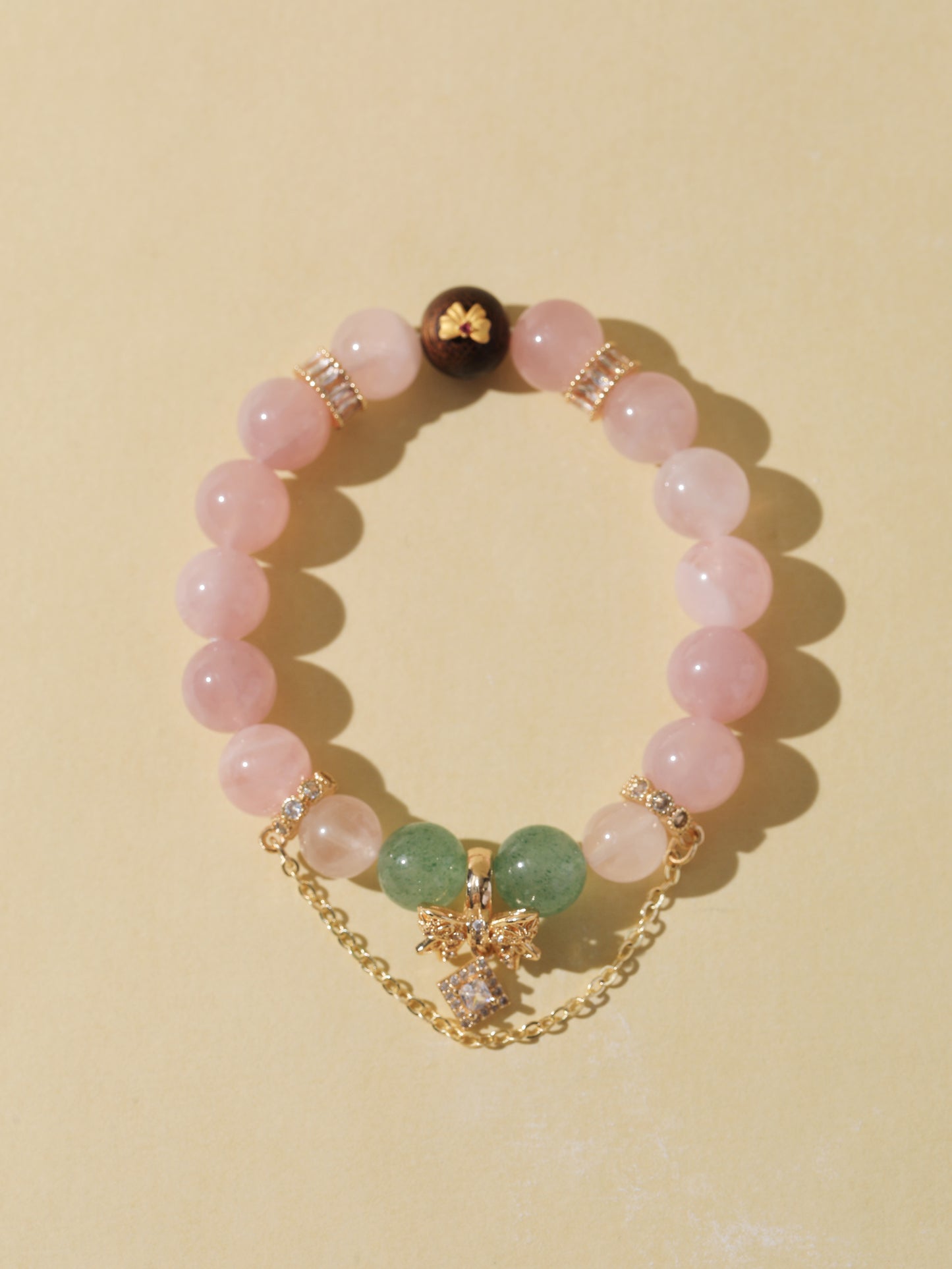 Rose Quartz & Green Quartz Bracelet