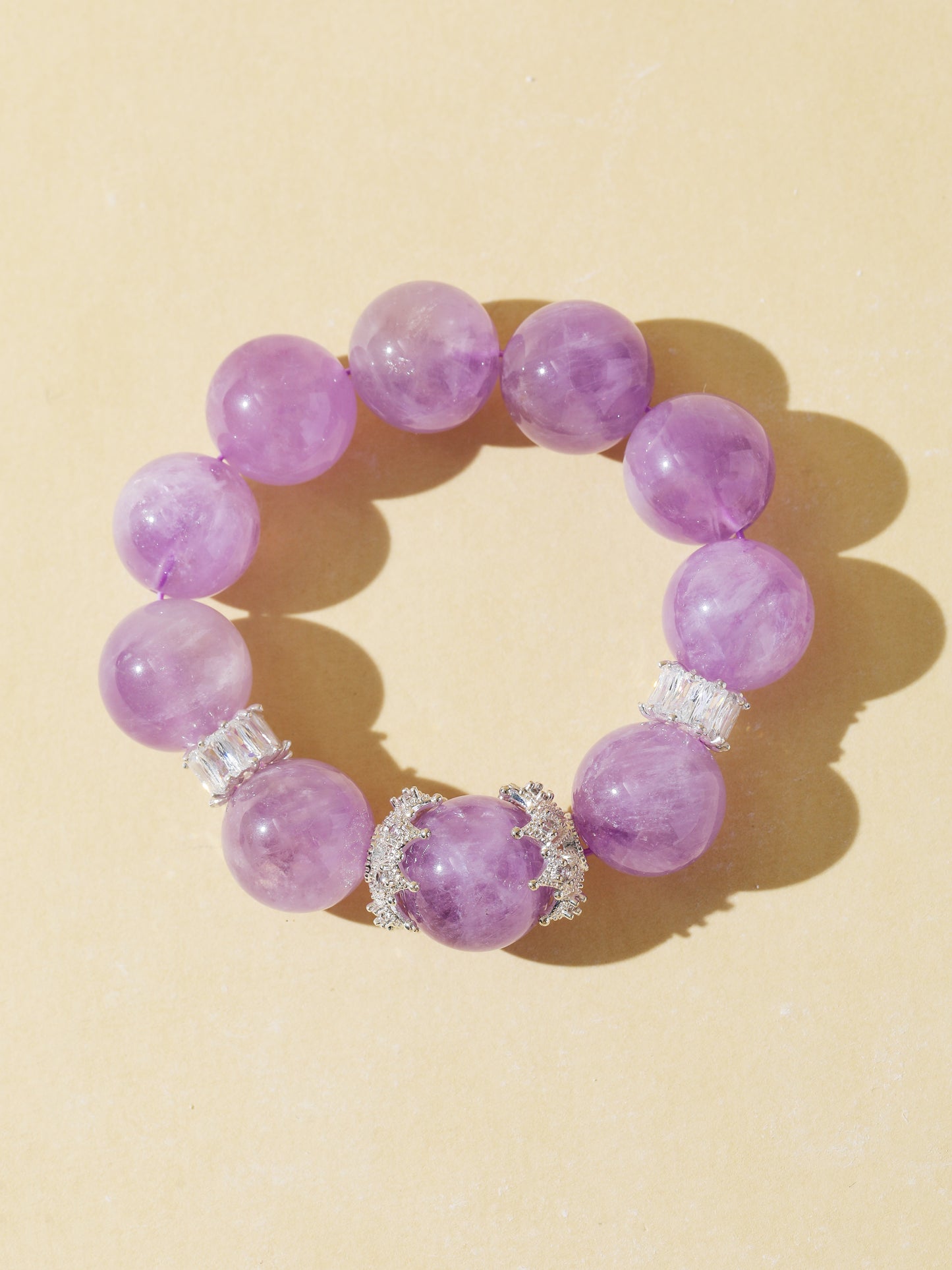 Purple Rabbit Hair Quartz Bracelet