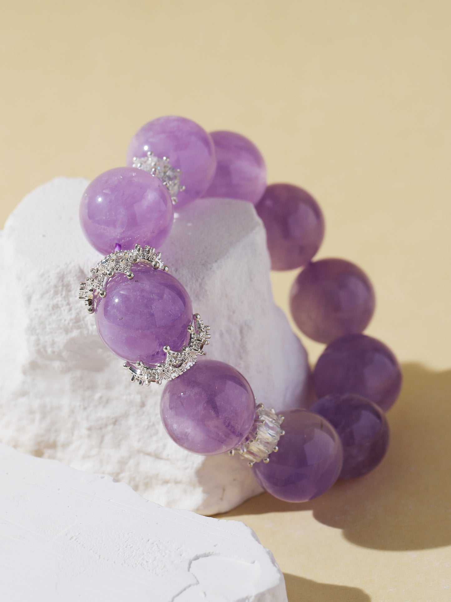 Purple Rabbit Hair Quartz Bracelet
