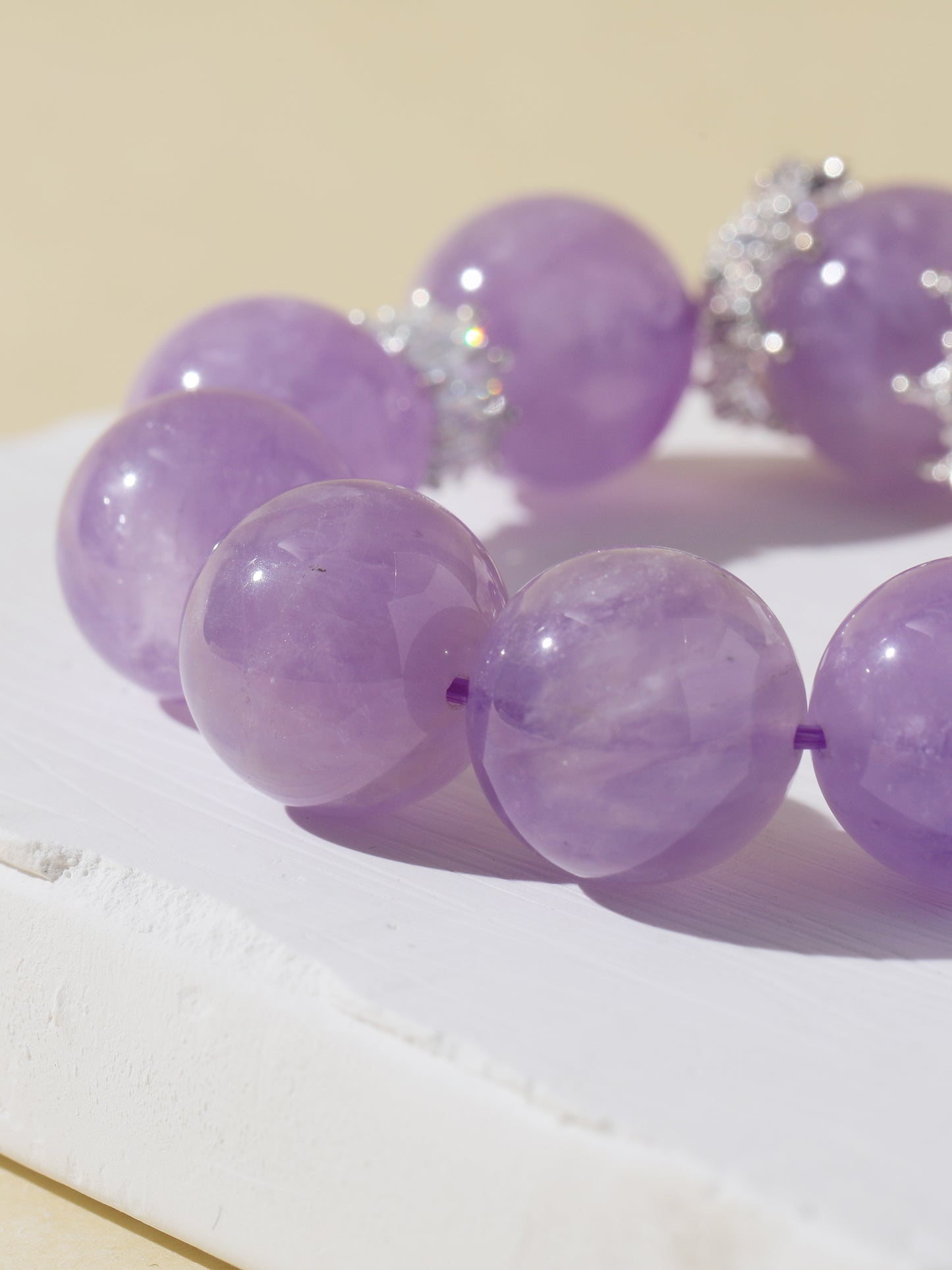 Purple Rabbit Hair Quartz Bracelet