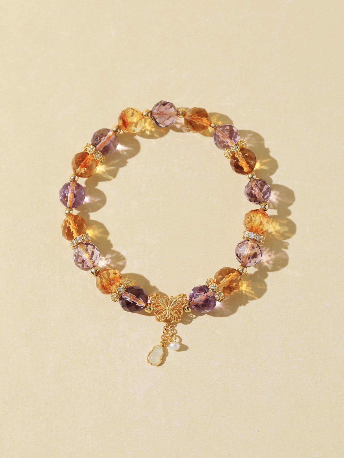 Faceted Amethyst & Citrine Bracelet