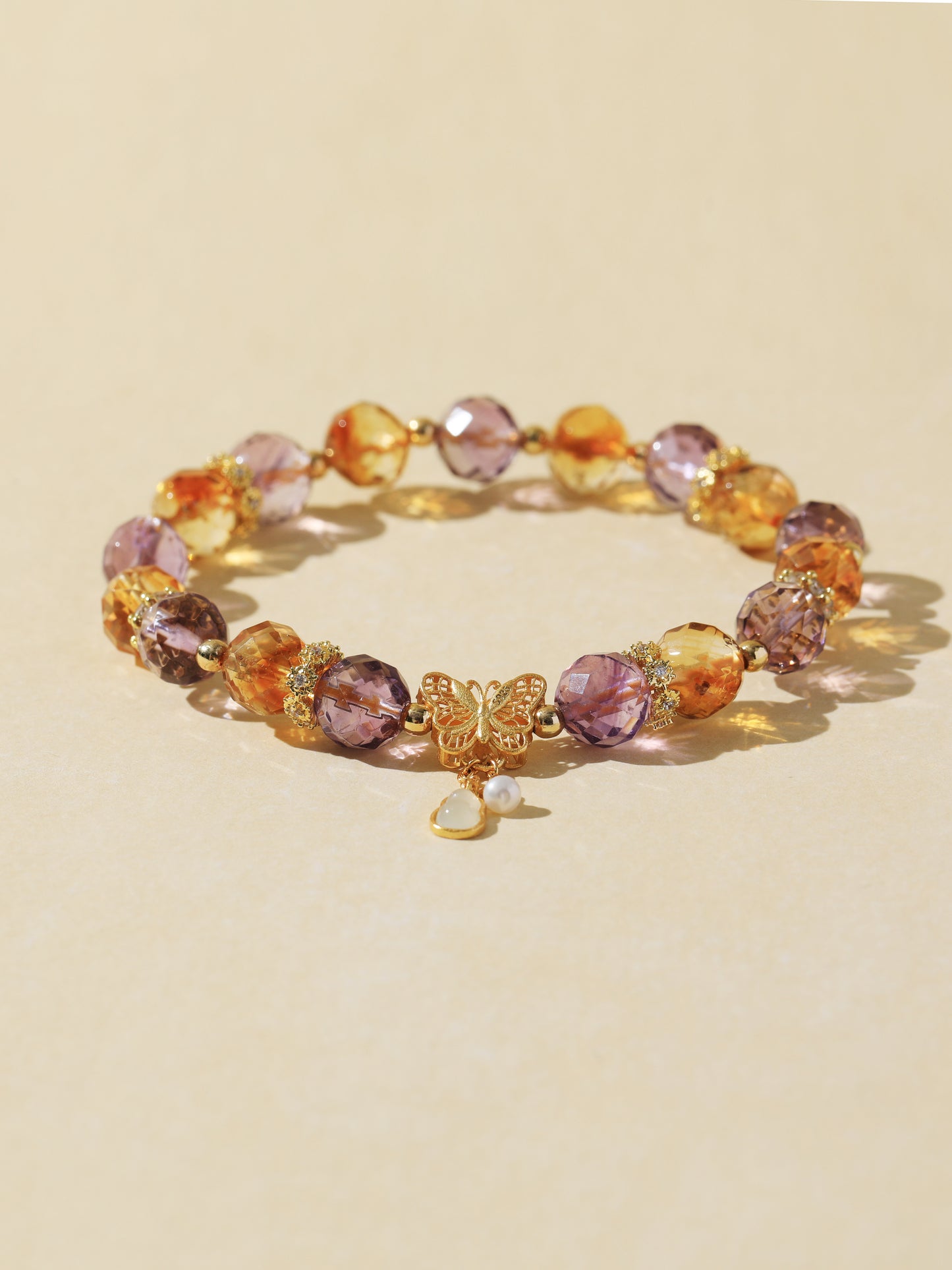 Faceted Amethyst & Citrine Bracelet
