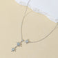 Natural Blue Water Jade Star Necklace