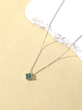 Natural Imperial Green Jade Four-leaf Clover Necklace