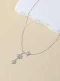 Natural Blue Water Jade Star Necklace