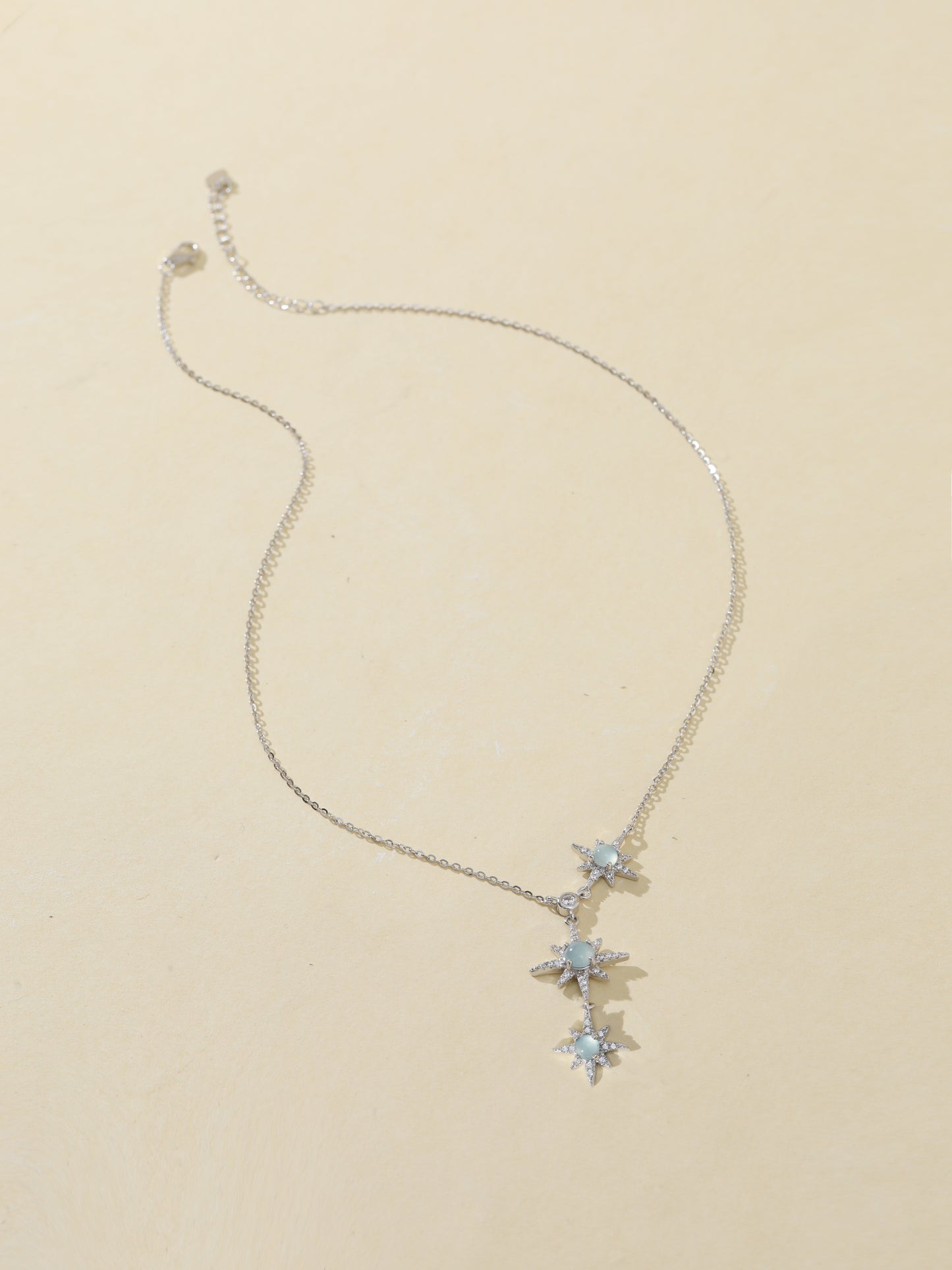 Natural Blue Water Jade Star Necklace