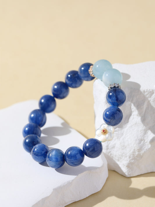 Cat’s Eye Kyanite & Blue Moonstone Bracelet