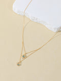 Natural Blue Jade Moon & Star Necklace