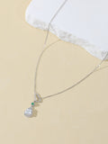 Natural Albite Jade Gourd Necklace