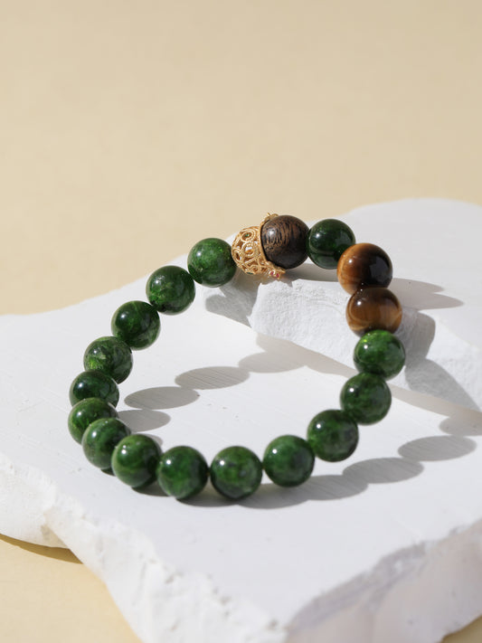 Diopside & Black Tiger’s Eye Bracelet