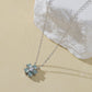 Natural Blue Water Jade Flower Necklace