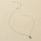 Natural Blue Water Jade Flower Necklace
