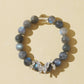 Grey Moonstone & Clear Quartz Bracelet