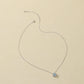 Natural Blue Water Jade Four-leaf Clover Necklace