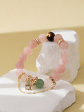 Rose Quartz & Green Quartz Bracelet