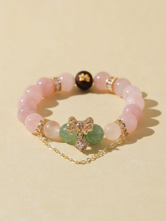 Rose Quartz & Green Quartz Bracelet