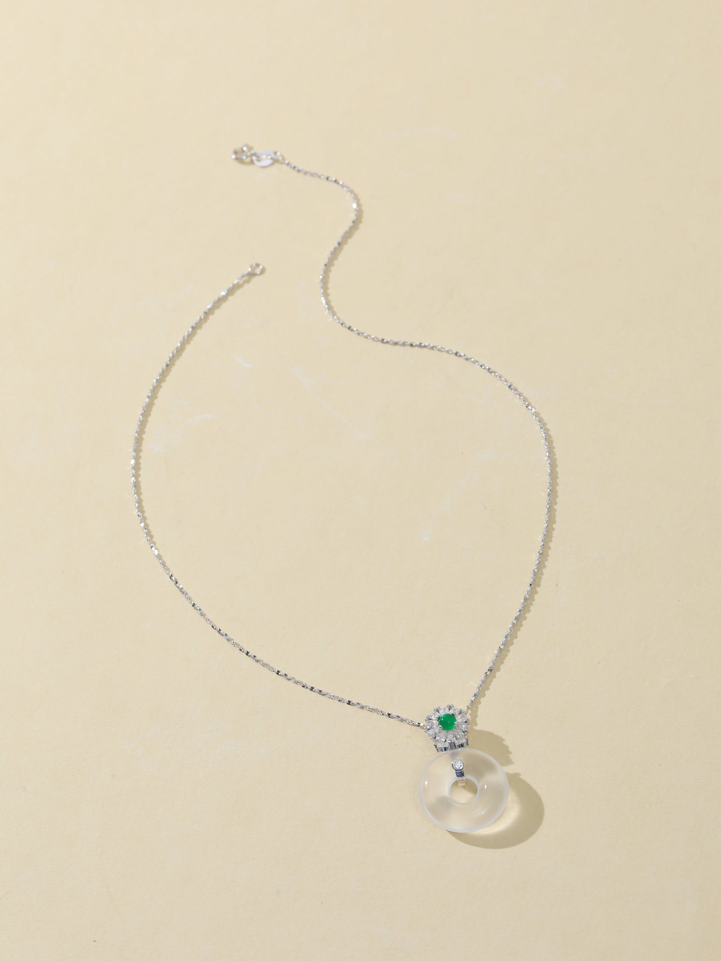 Natural Natural Albite Peace Amulet Necklace