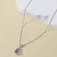Natural Blue Water Jade Gourd Necklace