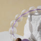 Clear Quartz & Purple Rabbit Hair Bracelet