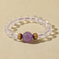 Clear Quartz & Purple Rabbit Hair Bracelet