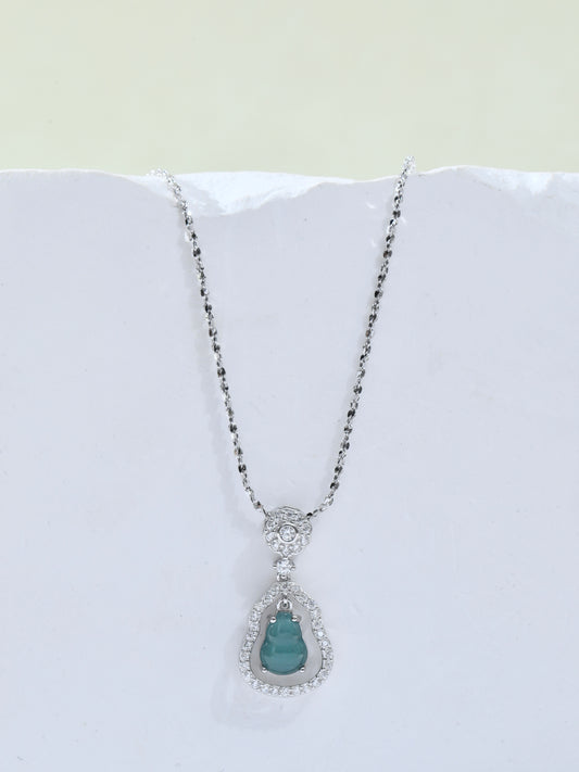 Natural Blue Water Jade Gourd Necklace