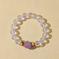 Clear Quartz & Purple Rabbit Hair Bracelet