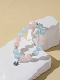 Aquamarine & Rose Quartz Bracelet