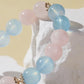 Aquamarine & Rose Quartz Bracelet