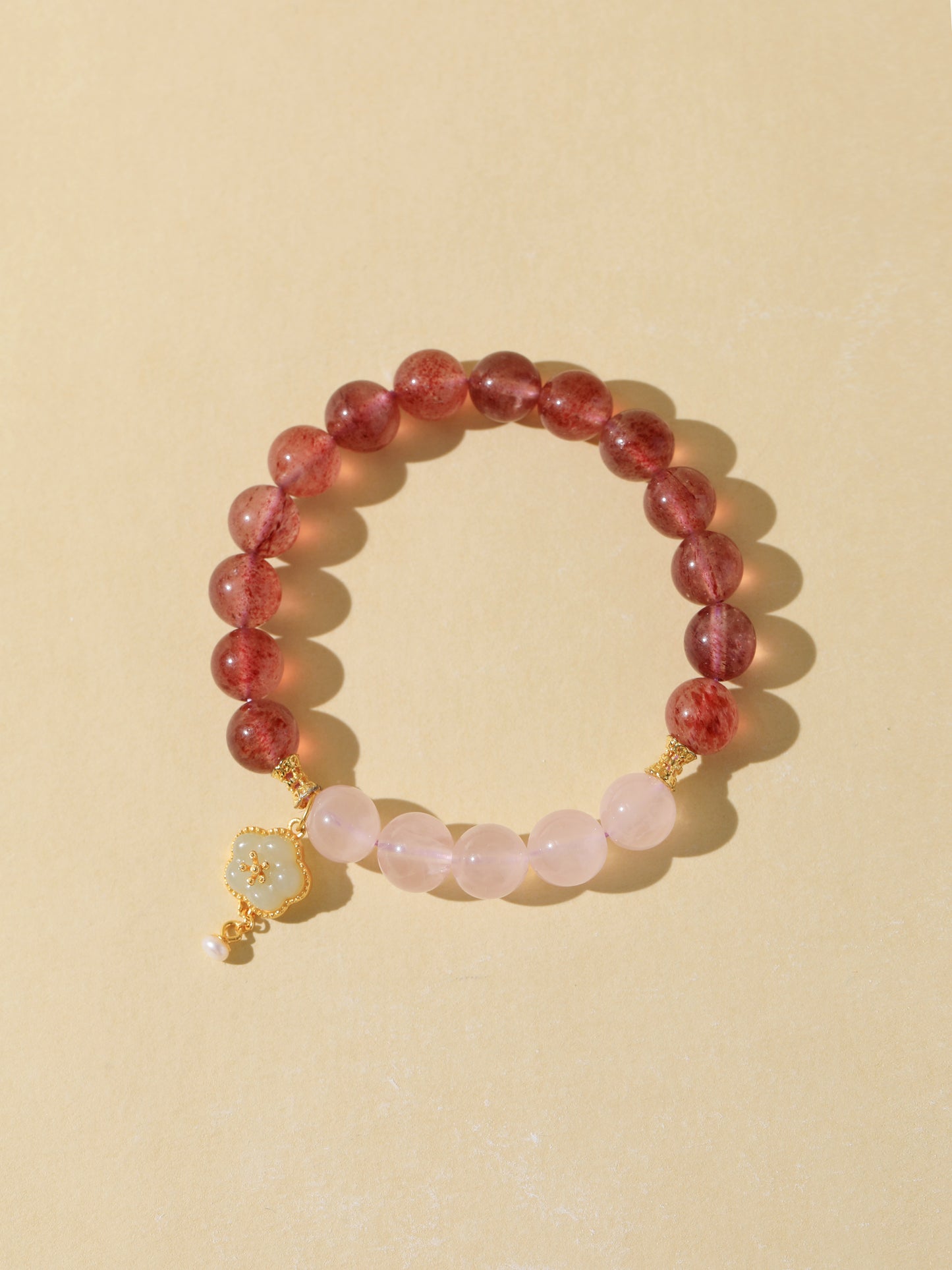Strawberry Quartz & Rose Quartz Bracelet