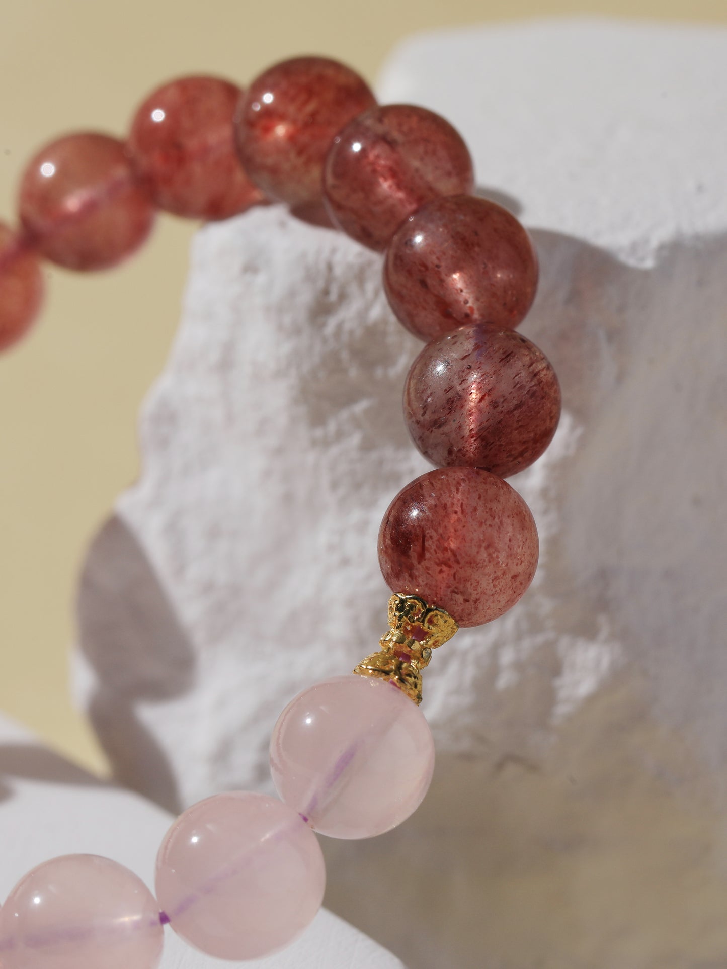 Strawberry Quartz & Rose Quartz Bracelet