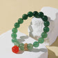 Gradient Green Quartz Bracelet with Persimmon
