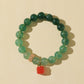 Gradient Green Quartz Bracelet with Persimmon