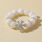 White Snowflake Stone Bracelet