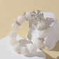 White Snowflake Stone Bracelet