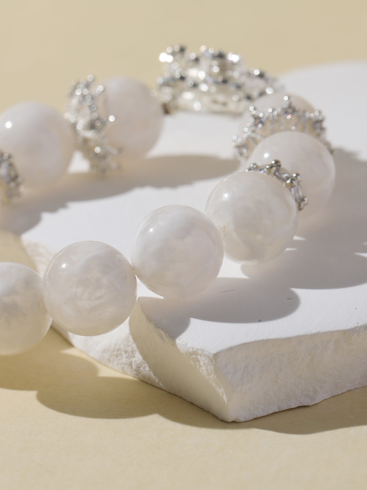 White Snowflake Stone Bracelet
