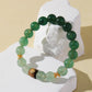 Gradient Green Quartz Bracelet with Agarwood