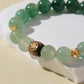 Gradient Green Quartz Bracelet with Agarwood