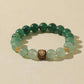 Gradient Green Quartz Bracelet with Agarwood