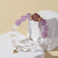 Clear Quartz & Purple Rabbit Hair Quartz Bracelet