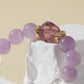Clear Quartz & Purple Rabbit Hair Quartz Bracelet