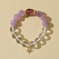 Clear Quartz & Purple Rabbit Hair Quartz Bracelet