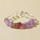 Clear Quartz & Purple Rabbit Hair Quartz Bracelet