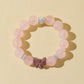 Rose Quartz Bracelet with Amethyst Bow