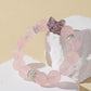 Rose Quartz Bracelet with Amethyst Bow