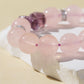 Rose Quartz Bracelet with Amethyst Bow