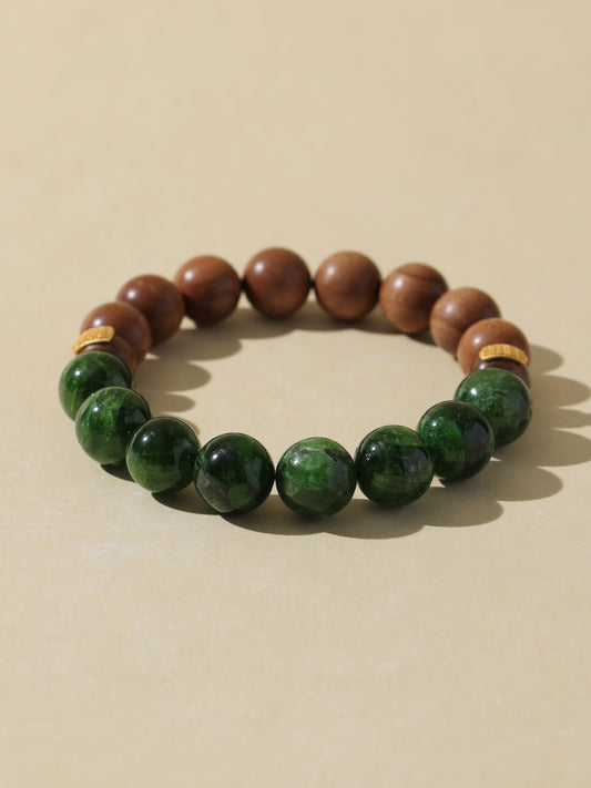 Diopside & Sandalwood Bracelet