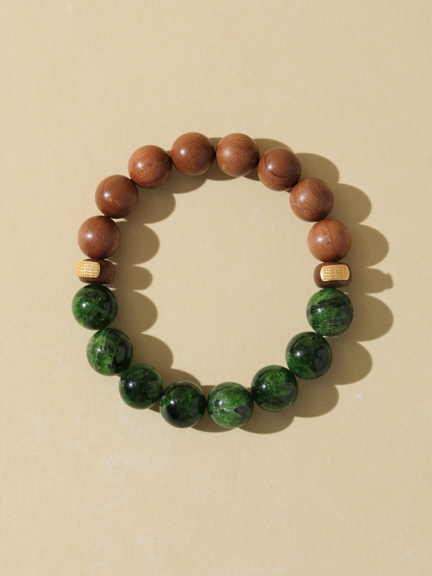 Diopside & Sandalwood Bracelet