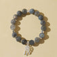 Grey Moonstone Bracelet with Dreamcatcher