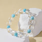 Clear Quartz & Larimar Bracelet